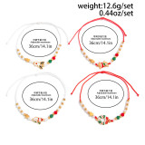 Christmas Snowman Bell Adjustable Bracelet