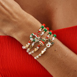 Christmas Snowman Bell Adjustable Bracelet