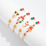 Christmas Snowman Bell Adjustable Bracelet