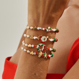 Christmas Snowman Bell Adjustable Bracelet