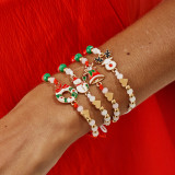 Christmas Snowman Bell Adjustable Bracelet