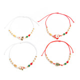 Christmas Snowman Bell Adjustable Bracelet