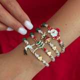 Christmas Snowman Bell Adjustable Bracelet