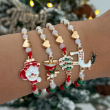 Christmas Snowman Bell Adjustable Bracelet