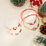 Christmas Snowman Bell Adjustable Bracelet