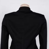 Elegant Commuter Two-piece Contrasting Large Lapel Casual Suit