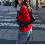 Bow Pleated Waist Christmas and Valentine's Day Coat