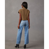 Solid Color Wool Pit Half Turtleneck Raglan Sleeve Top Sweater