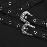 Casual Eyelet Button Top and Trousers Suit