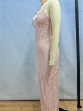 Strapless Backless Slim Fit Sequin Gown