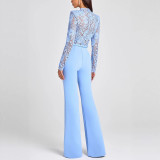 Lace Fringed Trousers See-through Sexy Jumpsuit