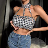 Backless Camisole Halter Top