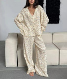 Pure Cotton Printed Trousers Pajamas Set