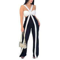 Casual Wide-leg Jumpsuit with Straps
