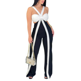 Casual Wide-leg Jumpsuit with Straps