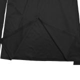 Elegant Dress with Back Slit Cape Sleeves and Rhinestones