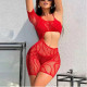 Hollow one-piece pajamas, sexy and seductive uniform