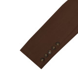 Suit Jacket with Side Ties Waist and Splicing Long-sleeved Suit for Autumn