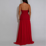 Sexy Hollow Halter Backless Dress