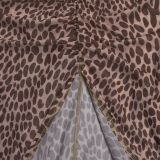 Sexy Deep V Leopard Print Slit Armband Dress