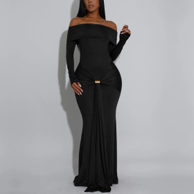 Sexy One-shoulder Slim-fitting Arm-wrapped Dress