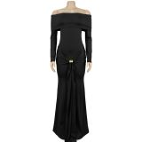 Sexy One-shoulder Slim-fitting Arm-wrapped Dress