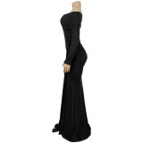 Sexy One-shoulder Slim-fitting Arm-wrapped Dress
