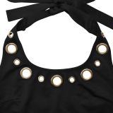 Slim Fit Eyelet Button Top and Trousers Suit