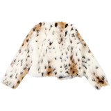 Leopard Spot Long-hair Warm Long-sleeved Coat