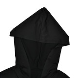 Hoodie and Trousers Two-piece Fashionable Casual Sports Solid Color Suit