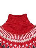 Retro Contrasting Ethnic Style Knitted Sweater Fashionable Loose Warm Top