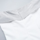 Slim Fit Glittery Tube Top A-line Skirt