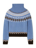 Retro Contrasting Ethnic Style Knitted Sweater Fashionable Loose Warm Top