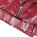 Paneled Fur Biker Jacket Faux Leather Jacket Top