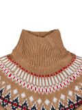 Retro Contrasting Ethnic Style Knitted Sweater Fashionable Loose Warm Top