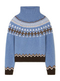Retro Contrasting Ethnic Style Knitted Sweater Fashionable Loose Warm Top