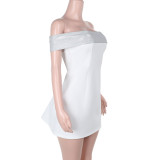 Slim Fit Glittery Tube Top A-line Skirt