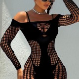 Tempting Hollow See-through Mesh Dress Uniform