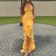 Suspender Skirt Long Sleeveless Dress