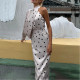Polka Dot Dress Slim Long Skirt Suit