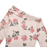 Long Sleeve Bodycon Printed Dress