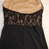Party Halterneck Lace Dress with Exposed Back Slit for Socialites