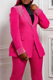 Pearl Long-sleeved Slim-fit Stretch Suit Two-piece Suit