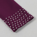 Pearl Long-sleeved Slim-fit Stretch Suit Two-piece Suit