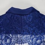 Slim-fitting Stretch Lace Patchwork Two-piece Suit