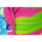 Casual Green Fruit Collar Printed Suit Shorts Suit