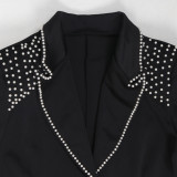 Pearl Long-sleeved Slim-fit Stretch Suit Two-piece Suit