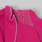 Pearl Long-sleeved Slim-fit Stretch Suit Two-piece Suit