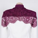 Slim-fitting Stretch Lace Patchwork Two-piece Suit