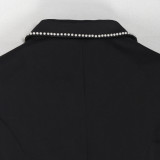 Pearl Long-sleeved Slim-fit Stretch Suit Two-piece Suit